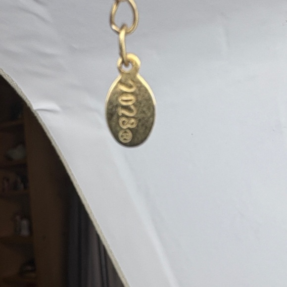 Elegant Gold Tone Necklace with Amber Pendant - Picture 5 of 5